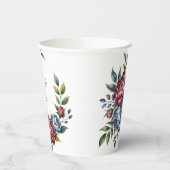 ブルゴーニュ牡丹とブルーバラ結婚ズ 紙コップ (左)