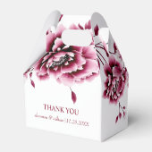 ブルゴーニュ牡丹結婚の花のフローラありがとう フェイバーボックス (裏面サイド)