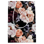 ブルゴーニュ牡丹花柄 ミディアムペーパーバッグ (正面)