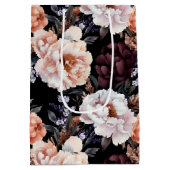 ブルゴーニュ牡丹花柄 ミディアムペーパーバッグ (裏面)