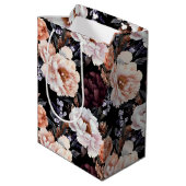 ブルゴーニュ牡丹花柄 ミディアムペーパーバッグ (裏面アングル)
