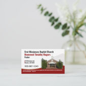 ブルゴーニュ牧師またはディーコン教会の写真 名刺 (スタンド正面)