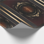 ブルゴーニュ王室のーとデラックス金ゴールド ラッピングペーパー (角)