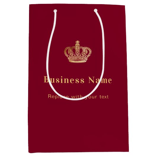 ブルゴーニュ王室のー紙ショッピングバッグ ミディアムペーパーバッグ (正面)