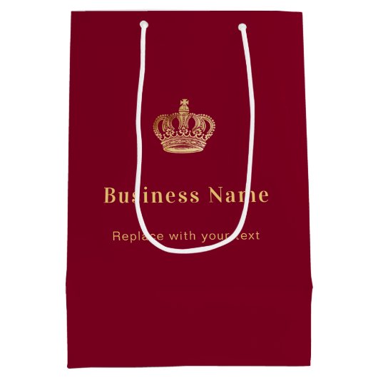 ブルゴーニュ王室のー紙ショッピングバッグ ミディアムペーパーバッグ (裏面)