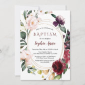 ブルゴーニュ王室の赤面花金ゴールドガールバプテスマ 招待状 (正面)