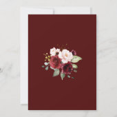 ブルゴーニュ王室の赤面花金ゴールドガールバプテスマ 招待状 (裏面)