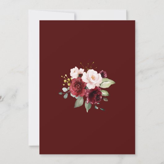 ブルゴーニュ王室の赤面花金ゴールドガールバプテスマ 招待状 (裏面)