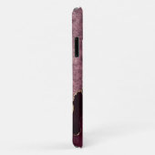 ブルゴーニュ瑪瑙ウォーターカラーモダン金ゴールドパーソナライズされた Case-Mate iPhoneケース (裏面/右)