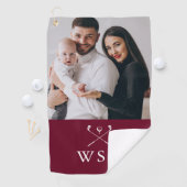 ブルゴーニュ白クラシックモノグラムフォトゴルフクラブ ゴルフタオル (インサイチュ)