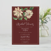 ブルゴーニュ白グリーンフローラブライダルシャワー 招待状 (スタンド正面)