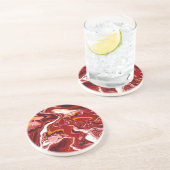 ブルゴーニュ白デジタル流体アート コースター (側面)