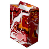 ブルゴーニュ白デジタル流体アート ミディアムペーパーバッグ (裏面アングル)