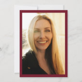 ブルゴーニュ白フローラ写真卒業パーティー 招待状 (裏面)