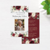 ブルゴーニュ白フローラ葬儀記念しおり (デスク)