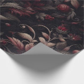 ブルゴーニュ白赤フローラギフトラッピング紙 ラッピングペーパー (角)