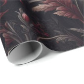 ブルゴーニュ白赤フローラギフトラッピング紙 ラッピングペーパー (ロールコーナー)