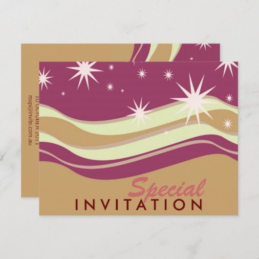 ブルゴーニュ砂漠スターズ特別招待状 招待状 (正面/裏面)
