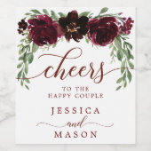 ブルゴーニュ秋の結婚式ワインラベルが好き ワインラベル (シングルラベル)