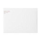 ブルゴーニュ秋の結婚式差出人住所 ラップアラウンドラベル (正面)