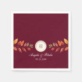 ブルゴーニュ秋の結婚式 スタンダードカクテルナプキン (正面)