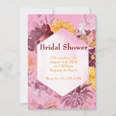 ブルゴーニュ秋の葉ブライダルシャワー招待 招待状 (正面)