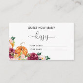 ブルゴーニュ秋は何人のキスブライダルゲームを推測 エンクロージャーカード (正面)