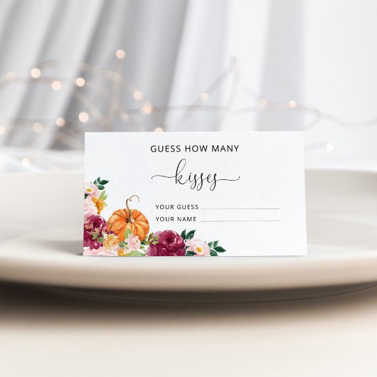 ブルゴーニュ秋は何人のキスブライダルゲームを推測 エンクロージャーカード