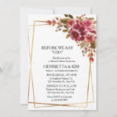 ブルゴーニュ秋または秋テーマリハーサルディナー 招待状 (正面)