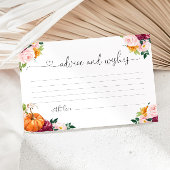 ブルゴーニュ秋アドバイスとウィッシュブライダルシャワーカード