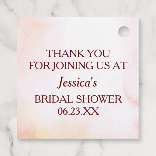 ブルゴーニュ秋インラブサンキューメッセージカード フェイバータグ (裏面)