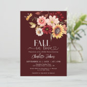 ブルゴーニュ秋インラブサンフラワーズブライダルシャワー 招待状 (スタンド正面)