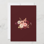 ブルゴーニュ秋インラブサンフラワーズブライダルシャワー 招待状 (裏面)