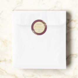 ブルゴーニュ秋インラブ秋フローラブルゴーニュエレガント ラウンドシール