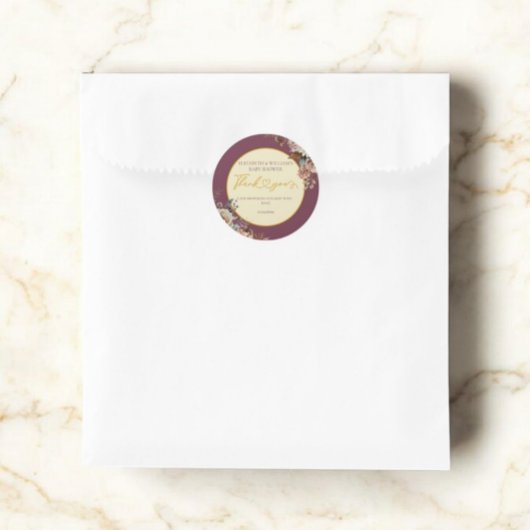 ブルゴーニュ秋インラブ秋フローラブルゴーニュエレガント ラウンドシール