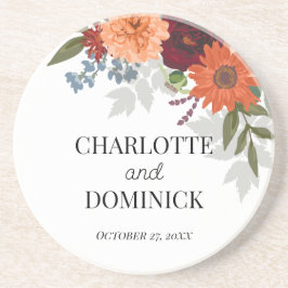 ブルゴーニュ秋ガーデン結婚フローラ コースター