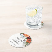 ブルゴーニュ秋ガーデン結婚フローラ ペーパーコースター (インサイチュ)