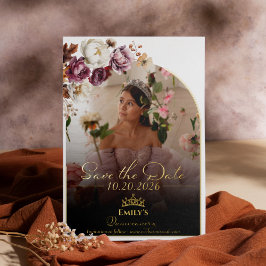 ブルゴーニュ秋キンセアニェラ写真保存日実在 箔招待状