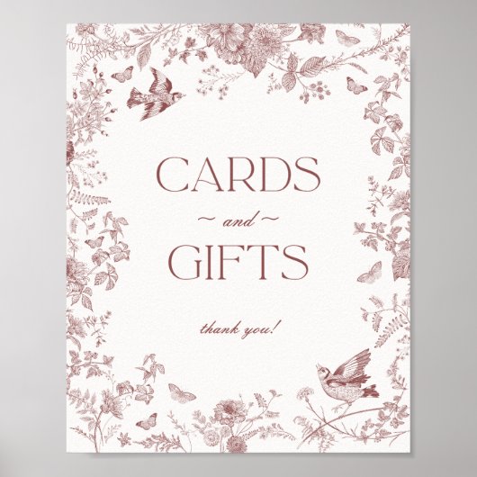 ブルゴーニュ秋トイレデジュイフローラカードギフト ポスター (正面)