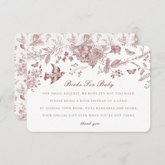 ブルゴーニュ秋トイレデジュウブックスベビーインサート エンクロージャーカード (正面/裏面)