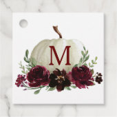 ブルゴーニュ秋パンプキンサンキューユーメッセージカード フェイバータグ (正面)