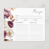ブルゴーニュ秋フローラブライダルシャワーレシピカード (正面)