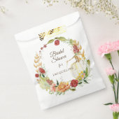 ブルゴーニュ秋フローラホワイトパンプキンブライダルシャワー フェイバーバッグ (封をした状態)