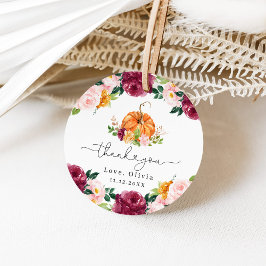 ブルゴーニュ秋フローラリトルカボチャ感謝していユー フェイバータグ