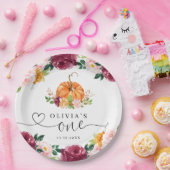 ブルゴーニュ秋フローラリトルカボチャ1歳 ペーパープレート (パーティー)