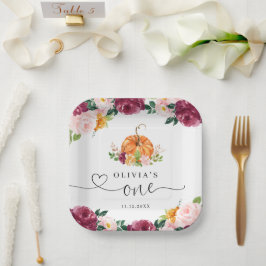 ブルゴーニュ秋フローラリトルカボチャ1歳 ペーパープレート