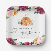 ブルゴーニュ秋フローラリトルカボチャ1歳 ペーパープレート (正面)