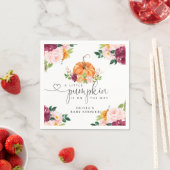 ブルゴーニュ秋フローラリトルカボチャ スタンダードカクテルナプキン (インサイチュ)