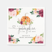 ブルゴーニュ秋フローラリトルカボチャ スタンダードカクテルナプキン (正面)