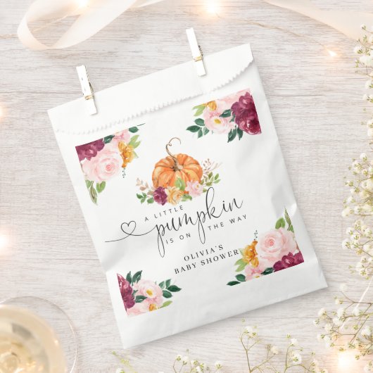 ブルゴーニュ秋フローラリトルカボチャ フェイバーバッグ (クリップ留めされた状態)